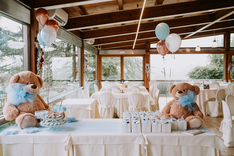 Allestimento battesimo bimbo Palloncini battesimo